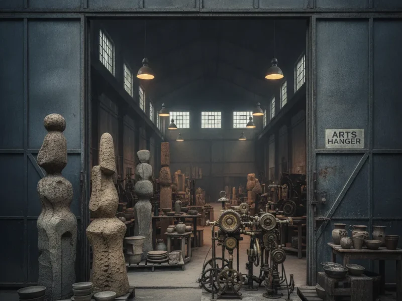 Coulisses de l'atelier Arts & Hangar | Création d'un totem - coulisses atelier creation