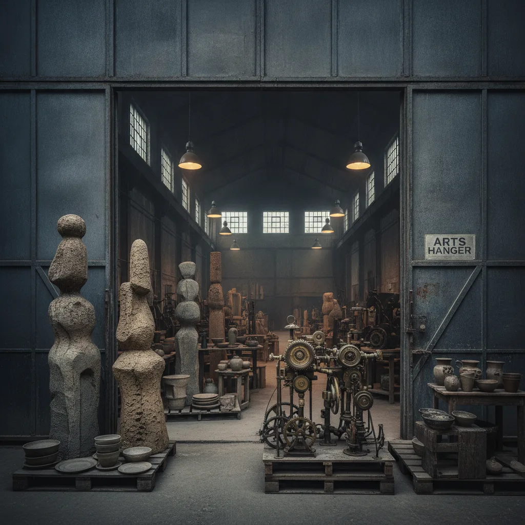 Coulisses de l'atelier Arts & Hangar | Création d'un totem - coulisses atelier creation